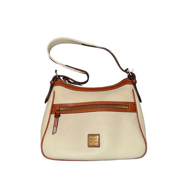 Dooney & Bourke Pebble Piper cream Crossbody Bag  Extra strap+ Dust bag EUC - Picture 9 of 16
